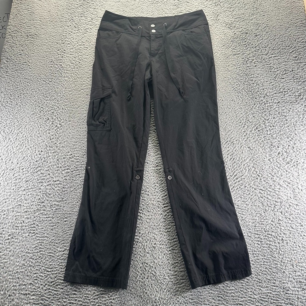 Columbia Omni-Shield Pant Women 12 Black Nylon Windbreaker Cargo Utility Stretch